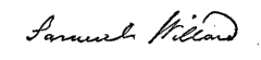 (signature) Samuel Willard