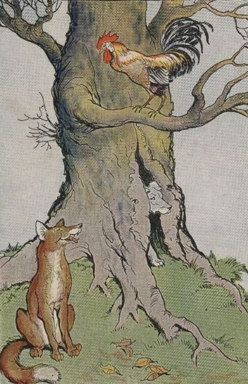 THE DOG, THE COCK, AND THE FOX