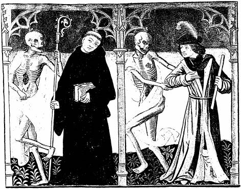 Illustration: De gauche  droite:
1. le mort, l'abb; 2. le mort, le bailli.