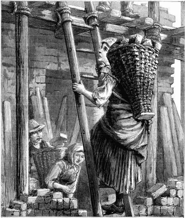 "The women of Bohemia act as bricklayers' labourers."
