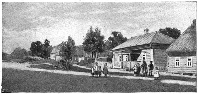 Gezicht in het dorp Jasnaja Paljana.—Blz. 57.