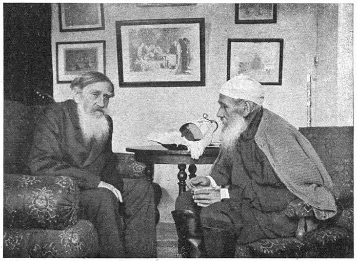 Leo Tolstoi en zijn broeder Sergius (links), omstreeks den tijd dat deze herinneringen werden geschreven.—Blz. 83.
