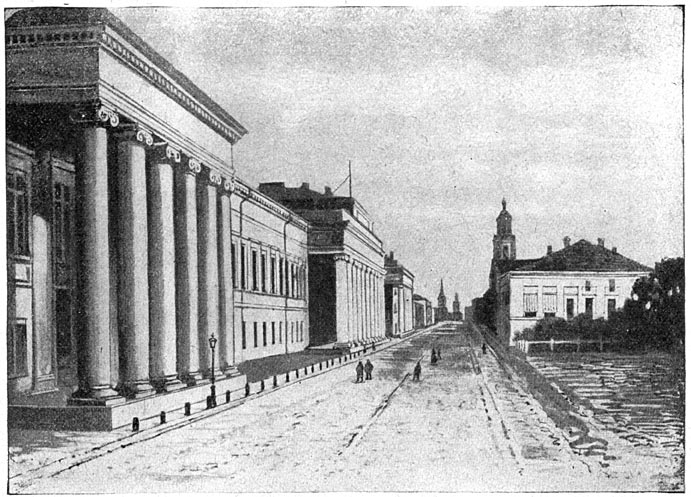 De Universiteit te Kazan, toen Tolstoi er studeerde.—Blz. 116.