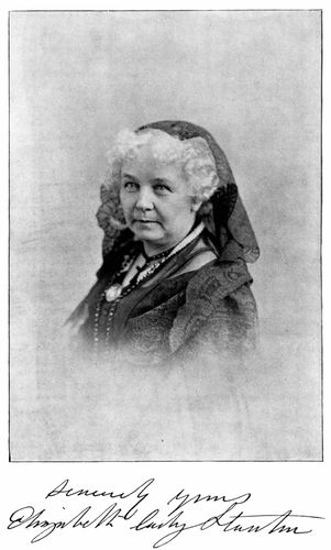 Elizabeth Cady Stanton (signed "Sincerely yours Elizabeth Cady Stanton")