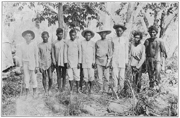 Principal men of Tagiltil, Zambales (pure Zambal and mixed Negrito).