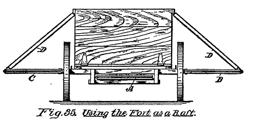 Fig. 35. Using the Fort as a Raft.