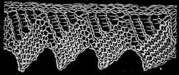FIG. 396. KNITTED LACE.