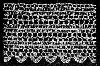 FIG. 462. CROCHET LACE WITH MIGNARDISE.