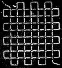FIG. 626. SQUARE OF NETTING BEGUN FROM THE MIDDLE. COMPLETED.