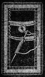 FIG. 700. BAR WITH PICOT MADE IN BULLION STITCH.