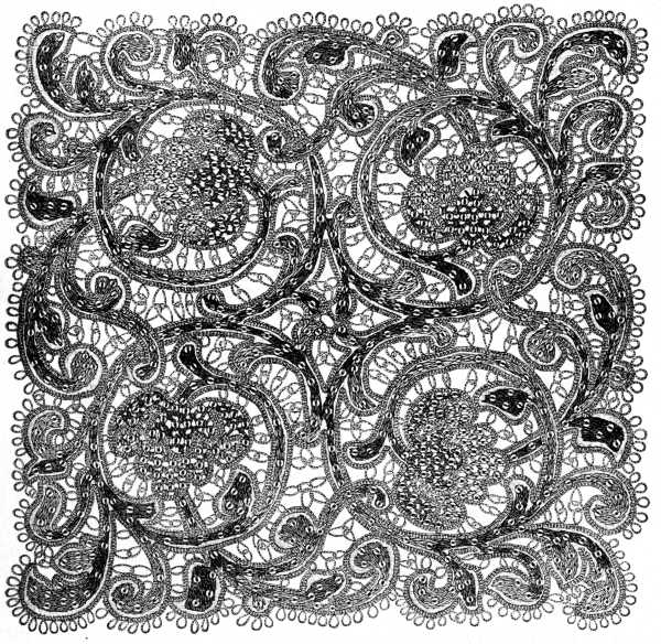FIG. 867. SQUARE OF SPANISH EMBROIDERY.