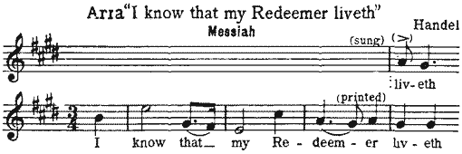 Aria. I know that my Redeemer liveth, Messiah, Handel