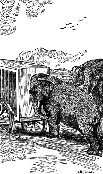 The big hippopotamus wagon rolled out of the mud on to the firm hard road. Page 84.