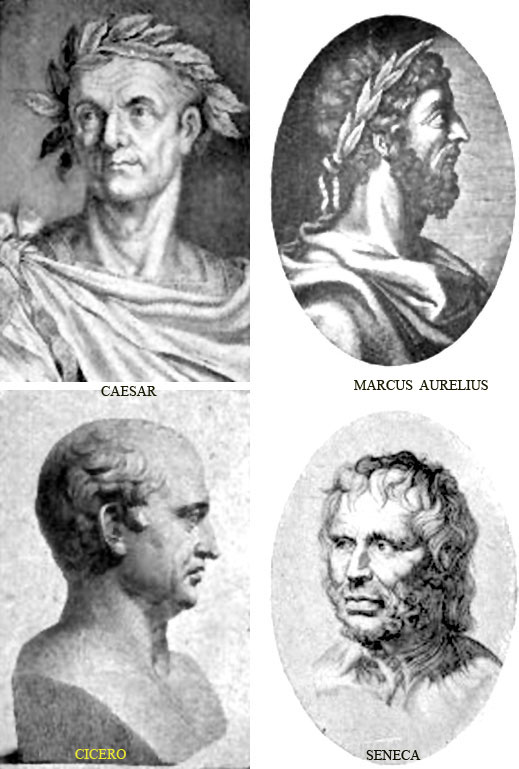 CÆSAR, MARCUS AURELIUS, CICERO, and SENECA