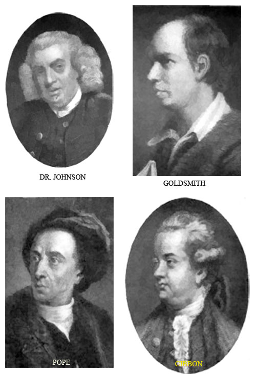 DR. JOHNSON, GOLDSMITH, POPE, and GIBBON