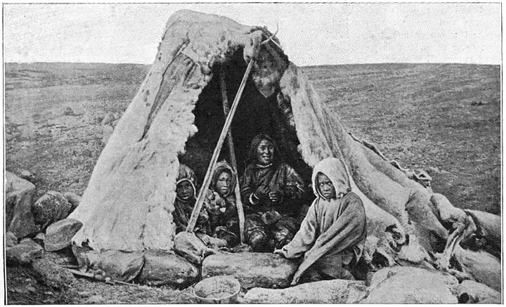 Kampement van Netsjilli-Eskimo’s op King Williamsland.