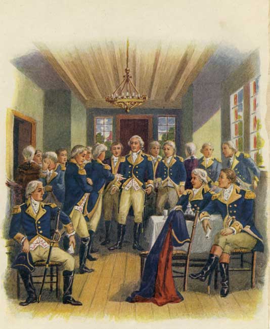 Washington bidding  Farewell to His Officers