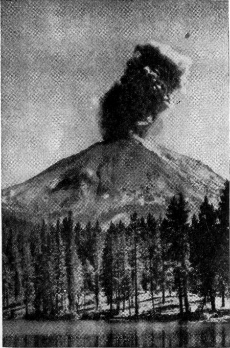 volcanic eruption, first image