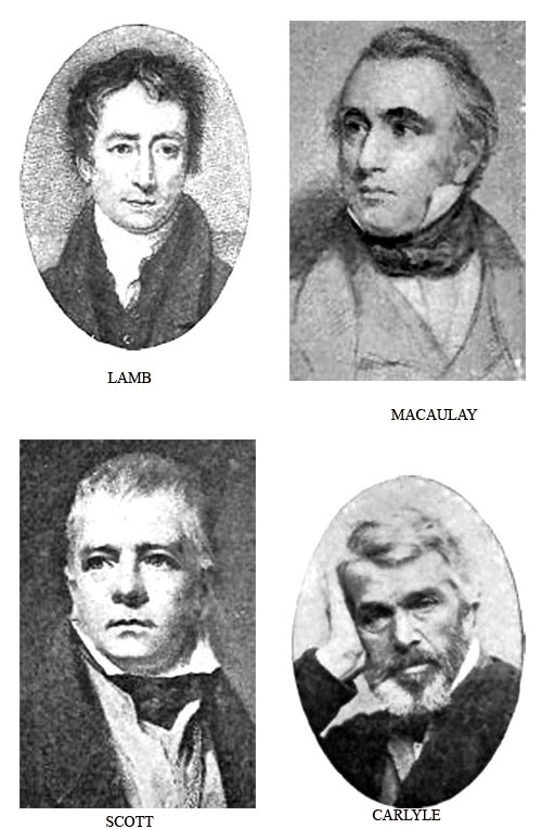 LAMB, MACAULAY, SCOTT, and CARLYLE