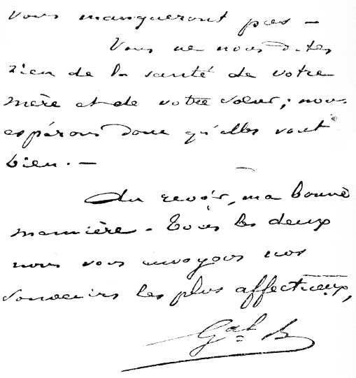 une lettre écrite à main