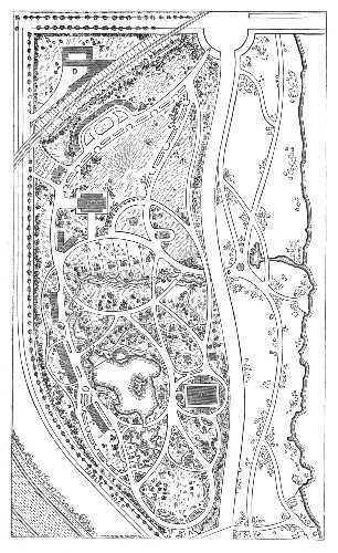 PLAN OF THE PROPOSED ZOOLOGICAL GARDENS.