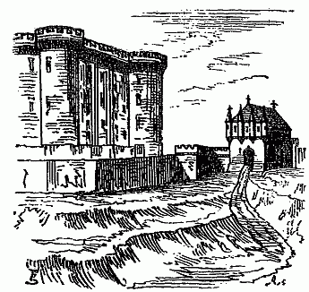 La Bastille et la porte Saint-Antoine vues du
Faubourg vers 1380