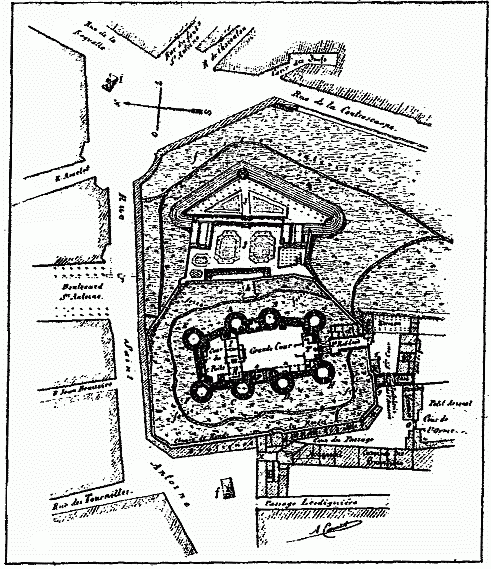 PLAN DE LA BASTILLE EN 1789