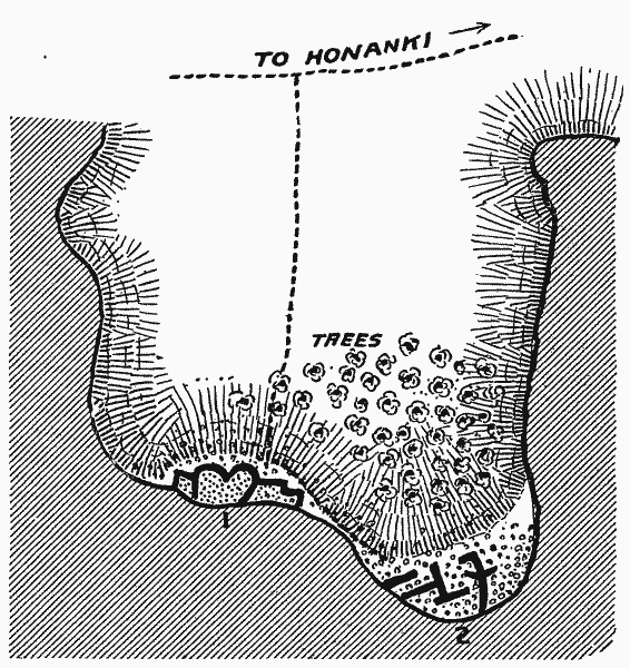 Fig. 247—Ground plan of Palatki (Ruins i and ii)