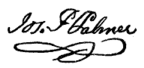 Signature, Joseph Pearse Palmer