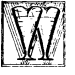 Ornamental letter 'W'