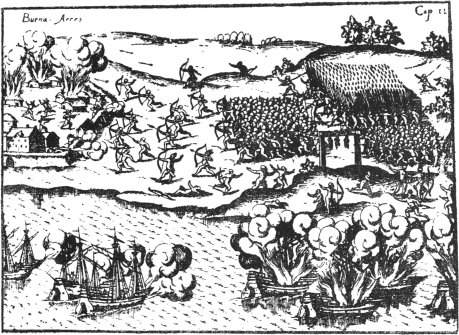 Sturm auf Buenos Aires durch die vier verbündeten Indianerstämme 1536
