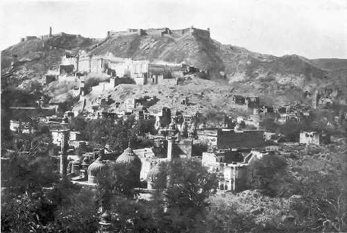 General view of Amber Palace and fort near Jeypore