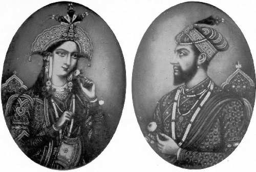 Shah Jahan and his wife in whose memory the Taj was built