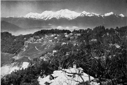 A view of Darjeeling and the Kanchanjanga Range