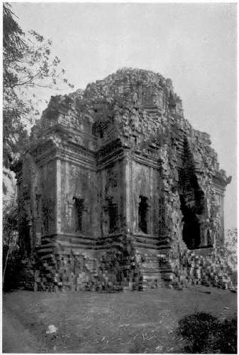 The ruined temple of Prambanam