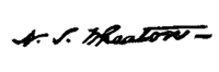 signature of N S Wheaton