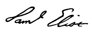 signature of Samuel Eliot