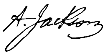 signature of A Jackson