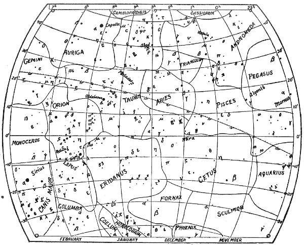Fig. 13.—Winter Constellations.