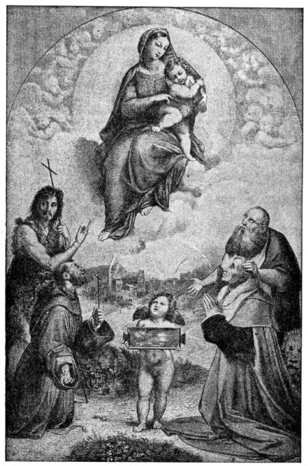 Fig. 58.—Raphael's Fire-Ball (The Madonna of Foligno).