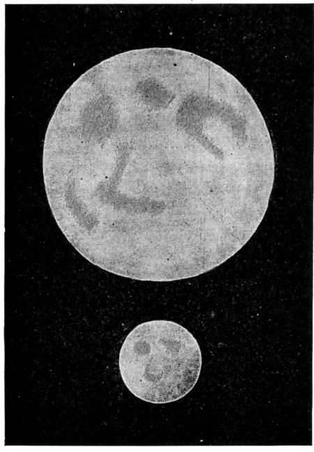 Fig. 65.—The Moon viewed with the unaided eye.