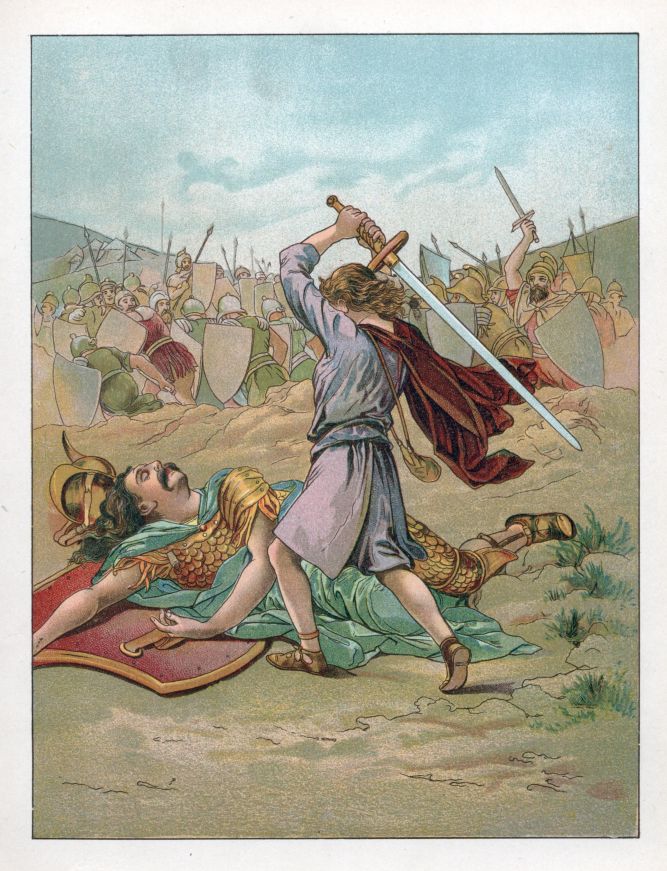 David cutting off Goliath's head