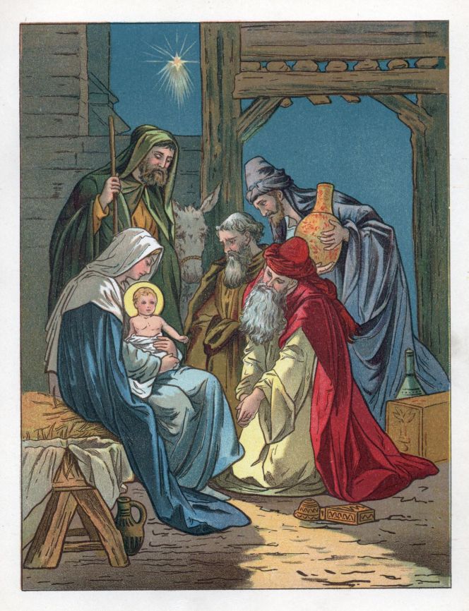 The Holy Child in the manger