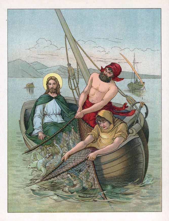 Jesus among the fishermen