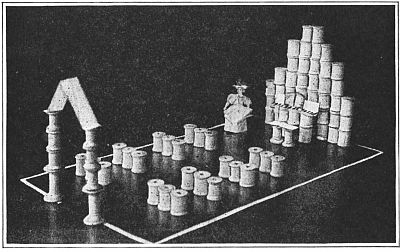 Fig. 75—A Sunday-school room made of spools.