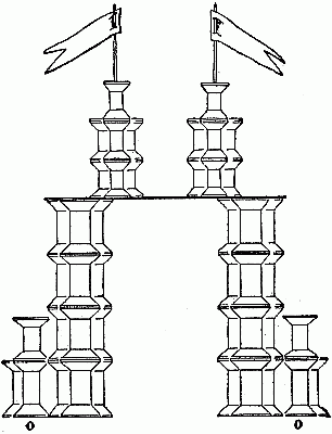 Fig. 79—A spool memorial arch.