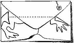 Fig. 88—The pattern of the frog drawn
on an envelope.