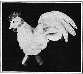 Fig. 105—A fine little rooster that will move his little head.