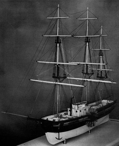Figure 9.—Bow-quarter view of the new model of the
Savannah, showing deck arrangement details.