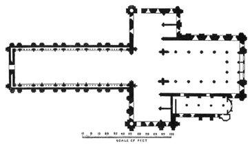 Drawing of plan of cathedral